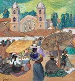 SABOGAL José 1888-1956,A street market with Quechua people,1930,Bonhams GB 2022-05-05