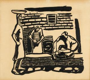 SABRI Mahmoud 1927-2012,BUILDERS,1950,Sotheby's GB 2020-03-24