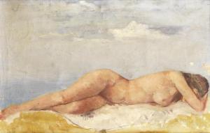 SABRY Ahmed 1889-1995,Nude on the Beach,1950,Bonhams GB 2015-10-07