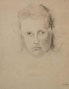 SACHS ADOLF,Portrait der Schwester Elfriede,1920,Mehlis DE 2017-11-18