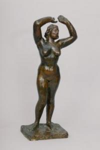 SACHS Alfred 1907-1990,Expressive Bronze-Figur 'Weiblicher Akt',1924,Stahl DE 2009-04-25