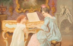SACHS Benno 1868-1939,The piano lesson,Hargesheimer Kunstauktionen DE 2020-09-12