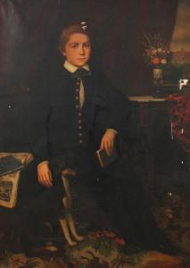 SACHS LAMBERT 1818-1903,Portrait of a boy and his dog,1863,Butterscotch Auction Gallery 2016-11-06