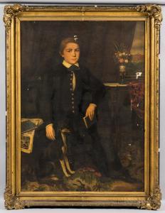 SACHS LAMBERT 1818-1903,Portrait of a Boy and His Dog,1863,Skinner US 2019-03-02