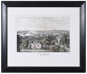 SACHSE Edward 1804-1873,View of Richmond from Union Hill,1851,Brunk Auctions US 2021-02-11