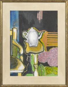 SACHSE Janice R,Interior with a Teapot on a White Pedestal,1969,New Orleans Auction 2012-03-03