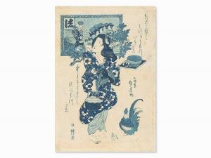 SADAKAGE Utagawa 1818-1844,Tea Serve,c.1840,Auctionata DE 2016-04-20
