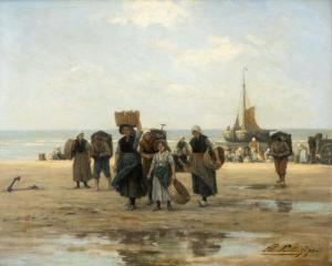 SADEE Philippe L.J.F 1837-1904,Returning home with the catch,1893,Venduehuis NL 2023-05-24