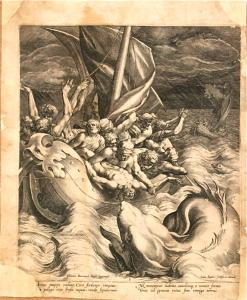 SADELER Johannes I 1550-1600,Giona e la balena,1582,Bertolami Fine Arts IT 2013-06-11