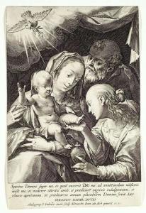 SADELER Johannes I 1550-1600,The Holy Family with Maria Magdalena,Nagel DE 2007-06-26