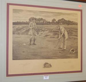 SADLER Denby W 1854-1932,The Golfers,Lacy Scott & Knight GB 2016-02-13