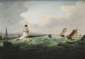 SADLER William II 1782-1839,POOLBEG LIGHTHOUSE, DUBLIN,De Veres Art Auctions IE 2023-11-21