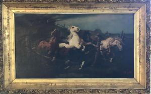 SADOLETTI ALFREDO 1866,Horses running from fire,Hood Bill & Sons US 2017-10-03