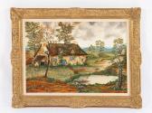SADRAN FRIGOLI Marlène 1942,Cottage by the water,Kamelot Auctions US 2017-11-08