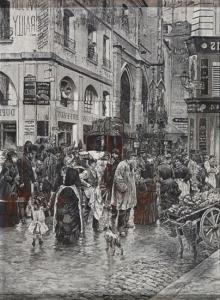 SADURNI Celesti 1830-1896,Una calle parisina,1884,Balclis ES 2007-10-24