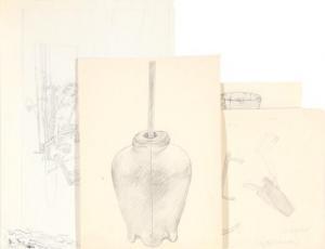 SAENIC PASTERNAK Mihail 1905,A collection of 63 sketches of Norwegian handicra,Bruun Rasmussen 2018-12-18