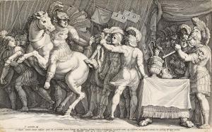 SAENREDAM Jan Pietersz. 1565-1607,The Arrival of Furius Camillus,1595,Swann Galleries US 2025-04-15