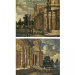SAEYS Jakob Ferdinand,A PAIR OF ARCHITECTURAL CAPRICCI WITH ELEGANT FIGU,Sotheby's 2007-04-24