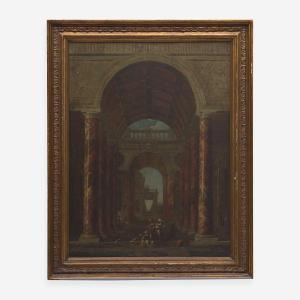 SAEYS Jakob Ferdinand 1658-1725,Figures in a Palace Interior (Capriccio),Freeman US 2022-07-14