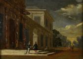 SAEYS Jakob Ferdinand 1658-1725,Personnages devant un palais,Etienne de Baecque FR 2023-04-25