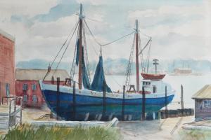 SAFFORD Arthur R 1900-1992,Cape Ann Fishing Boat,Webb's NZ 2022-09-08