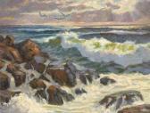 SAFFORD Arthur R 1900-1992,Seagulls soaring above a rocky coast,Eldred's US 2015-09-26