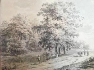 SAFFT Johan Christiaan W 1778-1849,Pêcheurs et paysans près d\’une rivière,Damien Leclere 2018-11-09