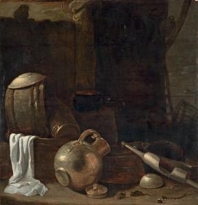 SAFTLEVEN Cornelius,A copper jug, a bucket yoke, mice and other vessel,Christie's 2009-12-09