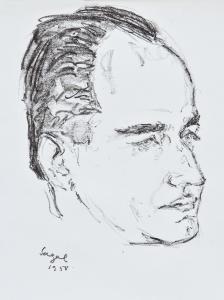 SAGAL Wladimir 1898-1969,Portrait von Heinz Borst - zivil,1958,Auktionshaus Dr. Fischer 2012-12-07