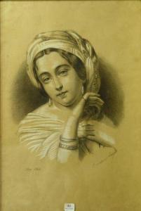 SAGET Hubert 1890-1949,Jeune femme au turban,Siboni FR 2018-07-25