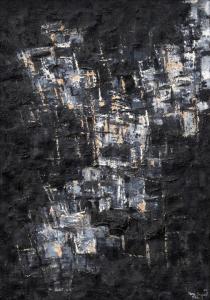 SAGUIL Nena,Composition en noir et blanc (Composition in Black,1958,Leon Gallery 2024-03-09