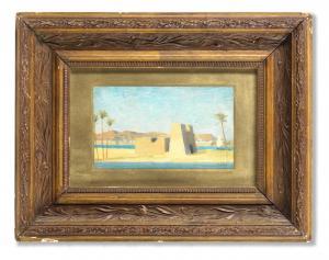 Said Mahmoud 1897-1964,Vue d'Assouan ( View of Aswan ),1940s,Cornette de Saint Cyr FR 2023-07-05