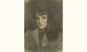 SAINT CHARLES Joseph 1868-1956,Portrait d'une jeune fille,Iegor-Hotel Des Encans CA 2006-02-28