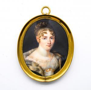 SAINT Daniel 1778-1847,Portrait of a lady in a white dress and fur li,Bellmans Fine Art Auctioneers 2023-03-28