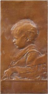 SAINT GAUDENS Augustus,Portrait Relief of Homer Schiff Saint-Gaudens,1882,Sotheby's 2023-10-04