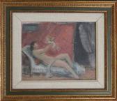 SAINT GEORGE Sylvia 1905-1940,Reclining nude with cherub,Rosebery's GB 2012-05-12