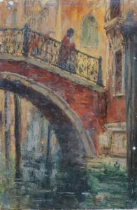 SAINT GERMIER Joseph 1860-1925,Bridge in Venice,Matsa IL 2018-10-30