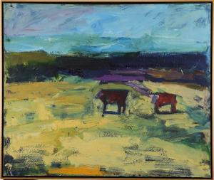 SAINT JOHN Terry N 1934,Red Cattle,1989,Clars Auction Gallery US 2017-06-18