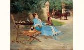SAINT LANNE Georges 1848-1912,« L'élégante au parc ».,Gros-Delettrez FR 2002-04-19