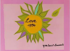 SAINT LAURENT Yves 1936-2008,LOVE,1993-94,Cornette de Saint Cyr FR 2018-03-20