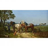 SAINTE MARIE Alfred 1853-1870,FARM HORSES WITH ATTENDANT,Freeman US 2017-01-23
