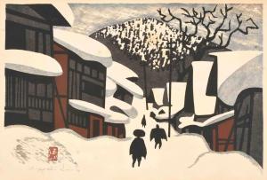 SAITO Kiyoshi 1907-1992,Farbholzschnitt,Schuler CH 2018-03-21