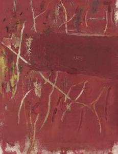 SAITO Yoshishige 1904-2001,Work (Red),1961,Mainichi Auction JP 2024-02-03