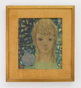 SAITO 1900-1900,Young Girl with Bluebird on Her Shoulder,20th century,Rachel Davis US 2023-06-02