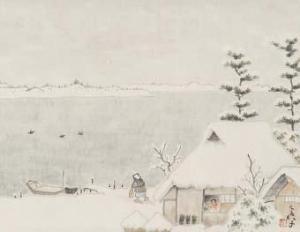 SAKAI Sanryo,Fresh snow at seaside village,Mainichi Auction JP 2022-07-08