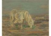 SAKAMOTO Hanjirô 1882-1969,White Horse,1945,Mainichi Auction JP 2018-07-14