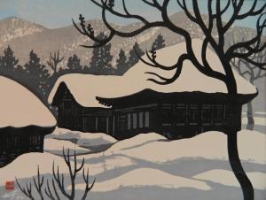 Sakamoto Isamu 1931,Farm House in the Snow,1973,Rachel Davis US 2017-09-23
