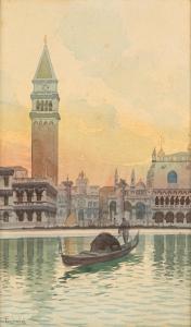 SALA Paolo 1859-1924,Venezia, bacino di San Marco,Finarte IT 2024-04-17