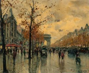 SALABET Jean 1900-1900,View Down The Champs-Elysées,1953,Skinner US 2021-05-21