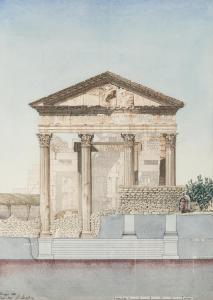 SALADIN Henri Jules 1851-1923,Two views of the Roman Capitol at Dougga, Tunisia,Bonhams 2015-03-04